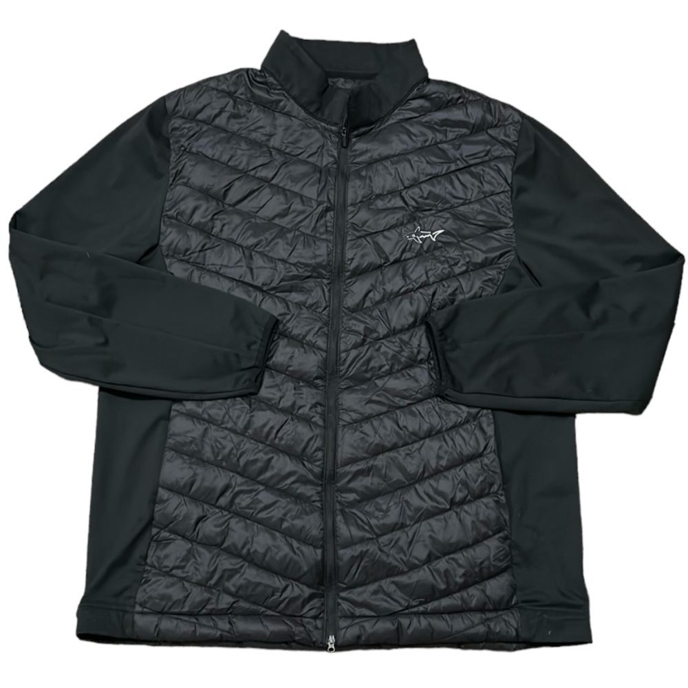 GREG NORMAN | Mens Black Quilted Poly Golf Jacket